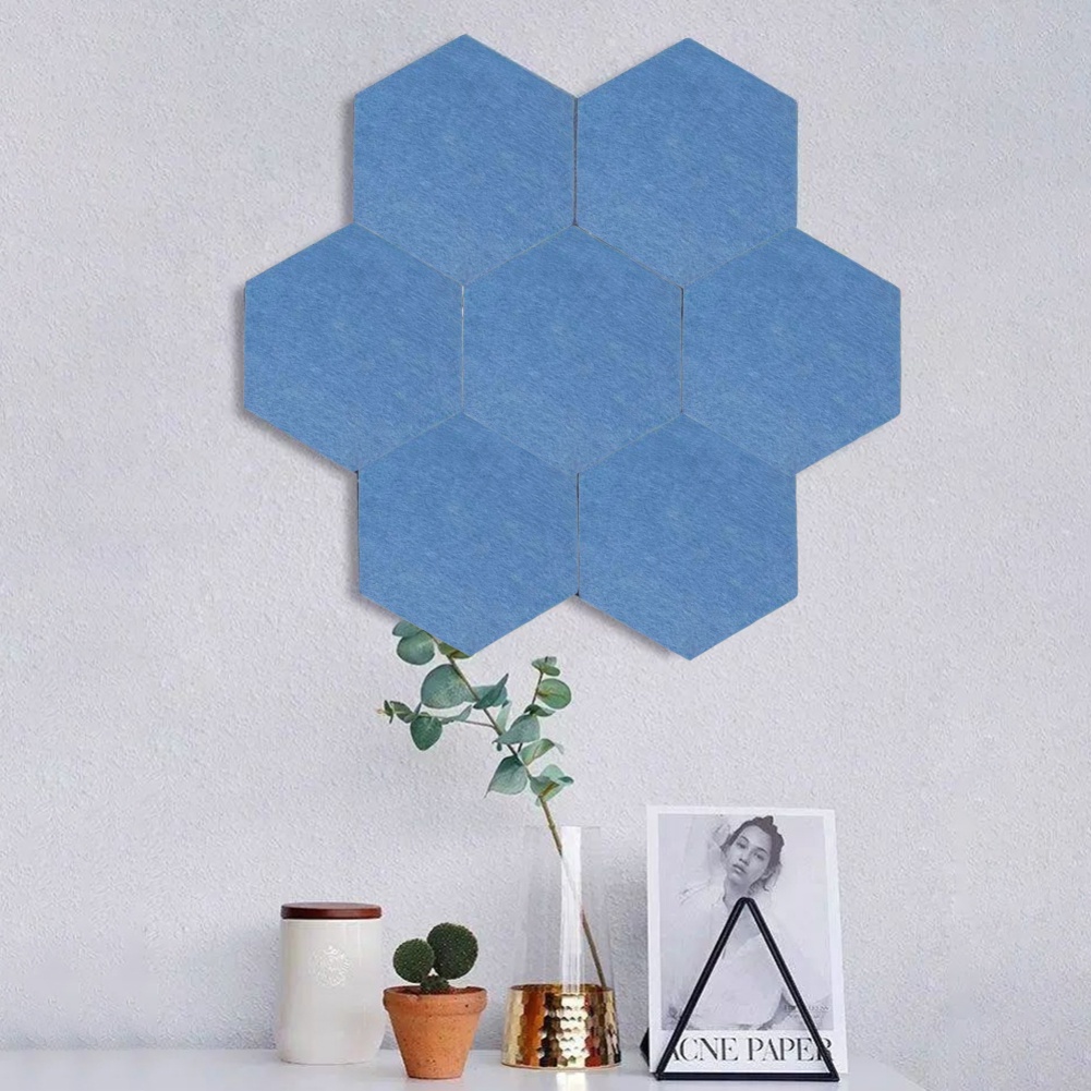 1 Bảng Nỉ Lục Giác Tự Dính Ghi Chú Trang Trí Tường