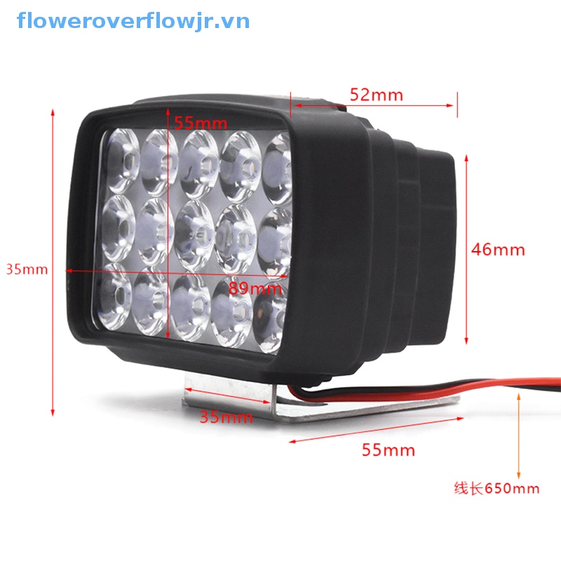 Đèn Pha LED 15 Bóng 12V Siêu Sáng Dành Cho Xe Motos ATV Scooter