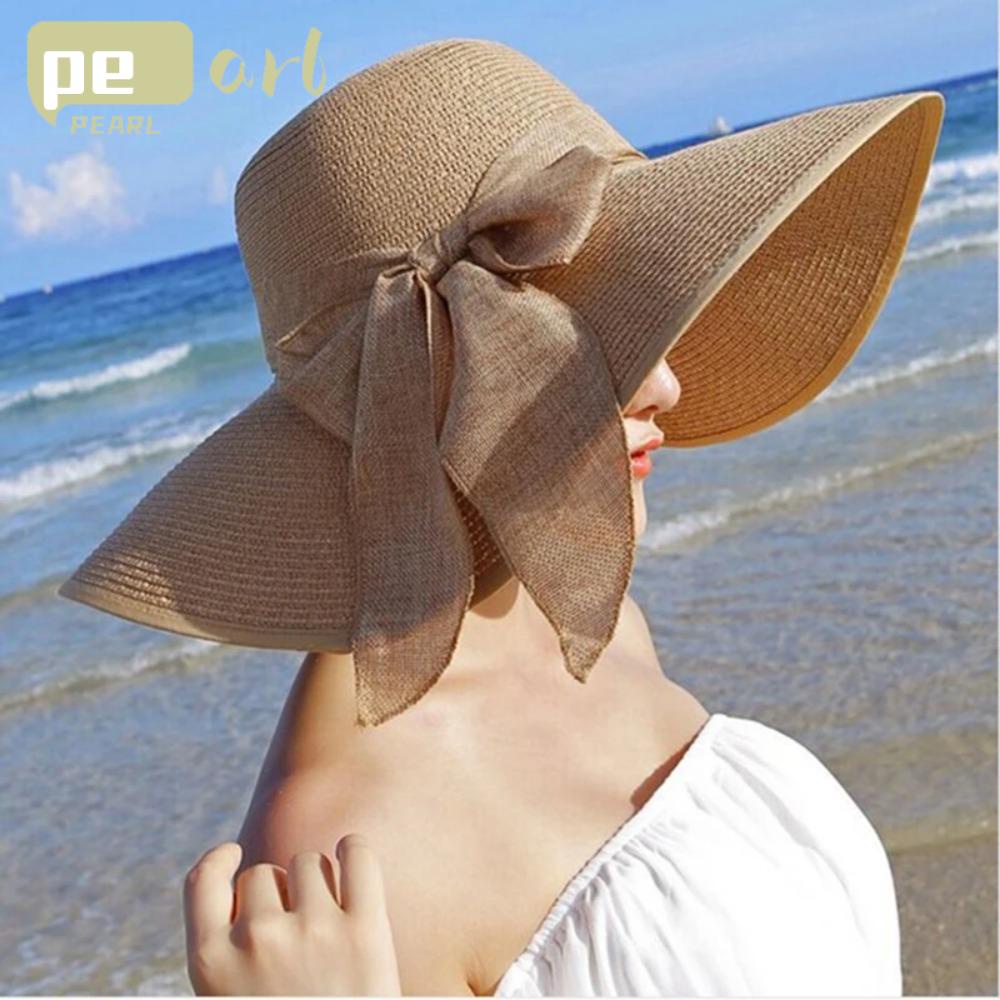 .Nón Cối Rộng Vành Phối Nơ Thời Trang Cho Nữ