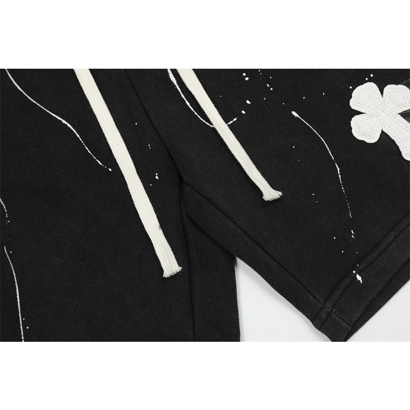 Quần Short Da Nhãn Hiệu Chữ Thập Cổ Điển Chrome hearts