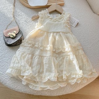 (8-18kg) Váy bé gái chất tơ nhăn mềm mát