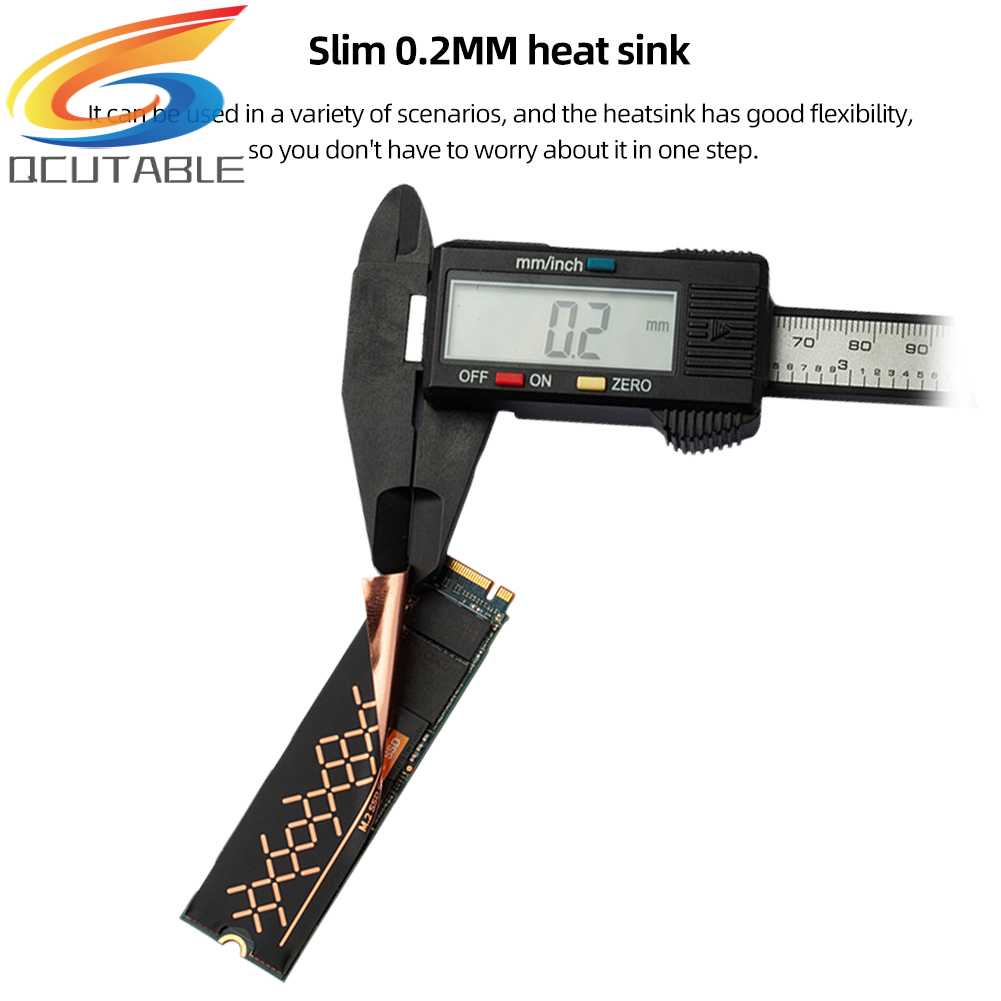 Set 2 Miếng Đệm Làm Mát 0.2mm Chuyên Dụng Dành Cho Bộ Phận Tản Nhiệt Bộ Chuyển Đổi SSD 2 Nvme 2 Nvme Chất Lượng Cao