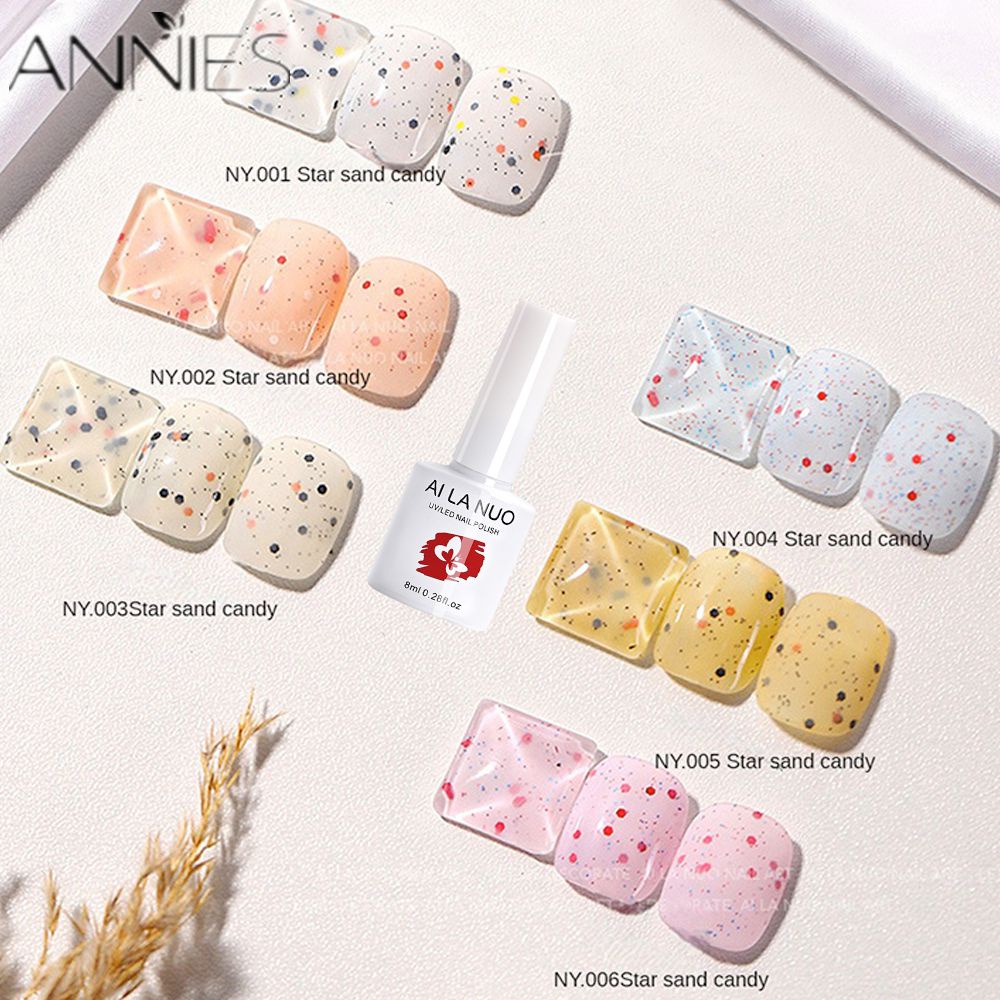 Bộ Gel Kim Tuyến Lấp Lánh 6 Màu Sắc Kẹo Ngọt Trang Trí Móng Tay Nghệ Thuật