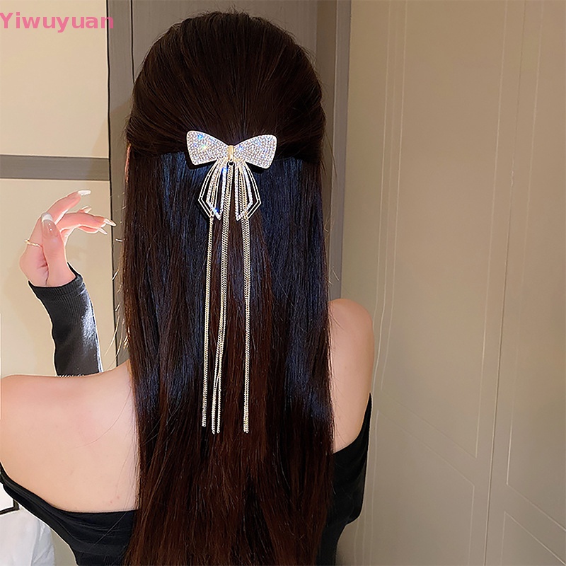 Kẹp Tóc Hình Nơ Đính Đá Lấp Lánh Thời Trang Cho Nữ