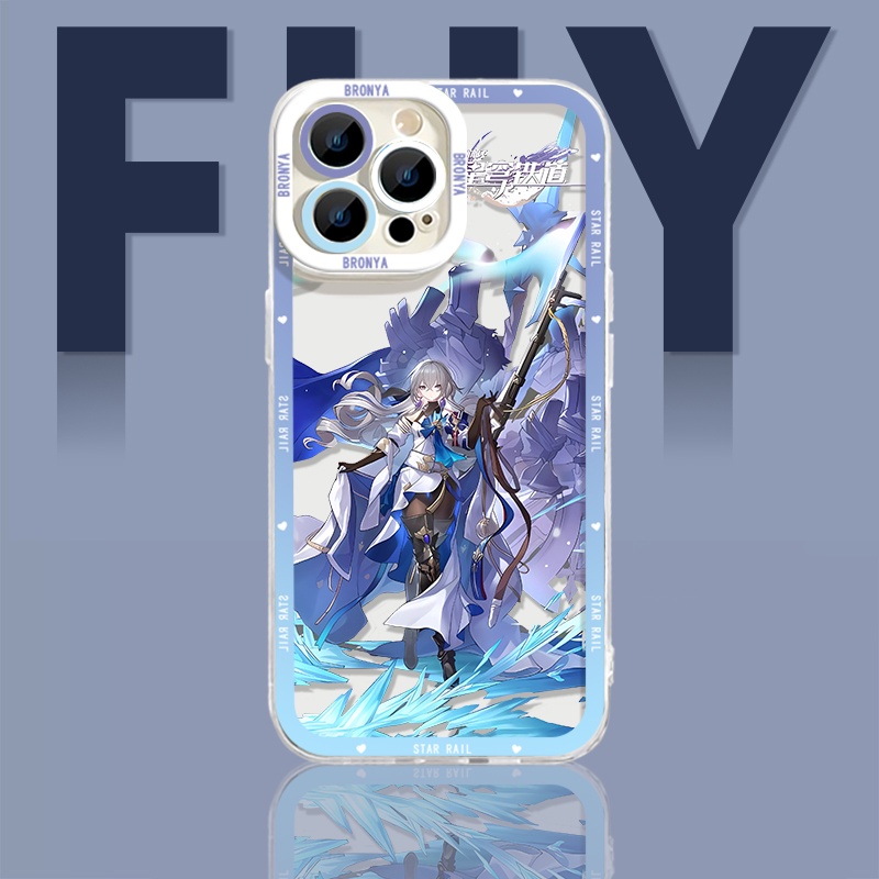 Ốp Điện Thoại Silicon TPU Mềm Trong Suốt Chống Sốc Hình Đường Ray Himeko March 7th iPhone 14 11 13 12 Pro Max XS XR X 8 7 6S Plus