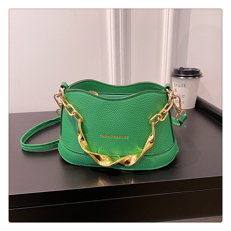 Túi Đeo Chéo Mini Phối Dây Đeo Sợi Xích Thời Trang Sang Trọng Cho Nữ