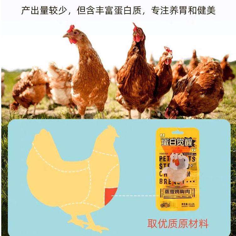 Ức gà hấp ăn liền CHZK gói 40g Đồ ăn nhẹ cho thú cưng chó mèo - CHICKEN BREAST