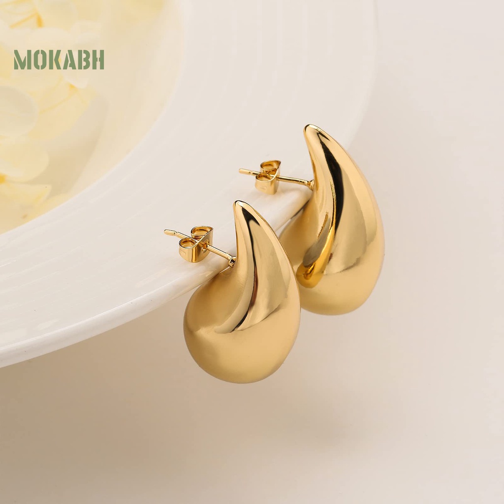 1 Đôi Bông Tai Hình Giọt Nước Bằng Hợp Kim Không Gây Dị Ứng Phong Cách Vintage Thời Trang Dành Cho Nữ