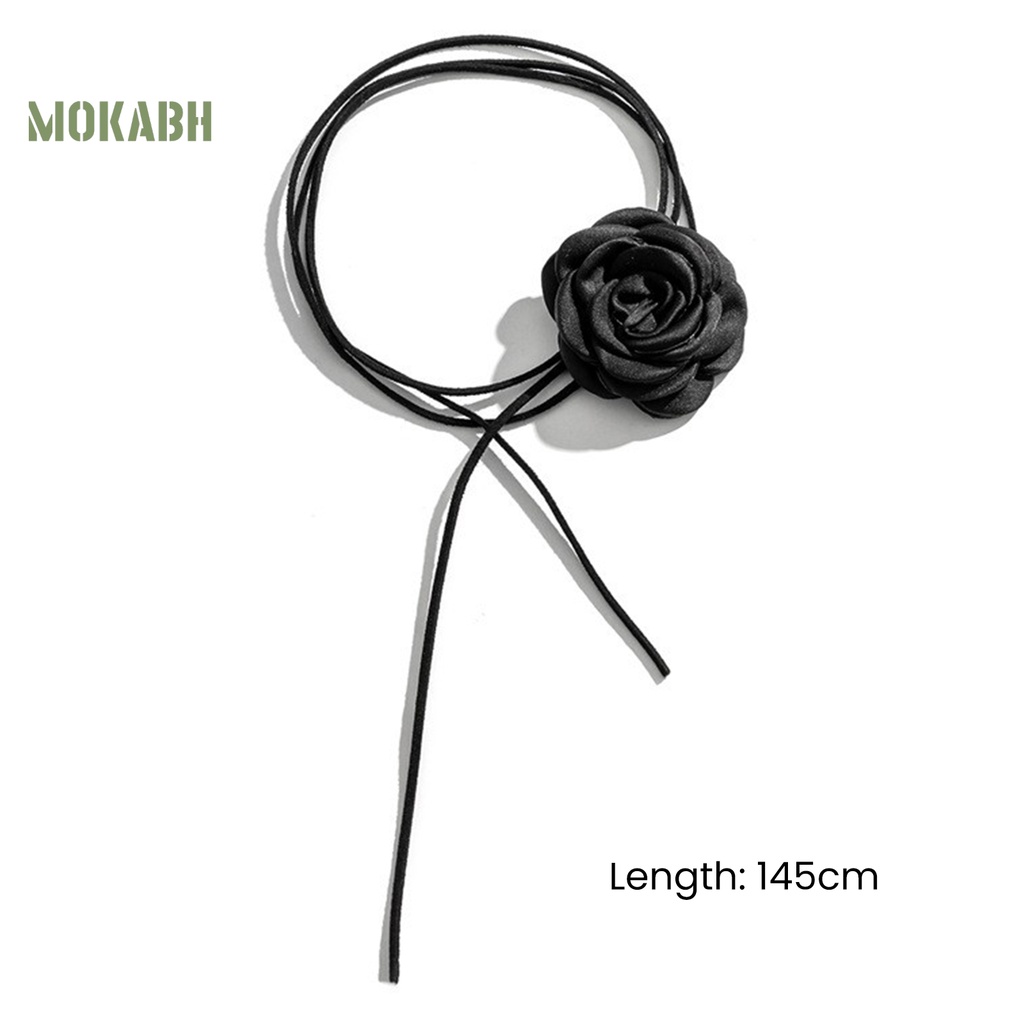 Vòng Cổ Choker Màu Trơn Họa Tiết Hoa Thanh Lịch Có Thể Điều Chỉnh Cho Nữ