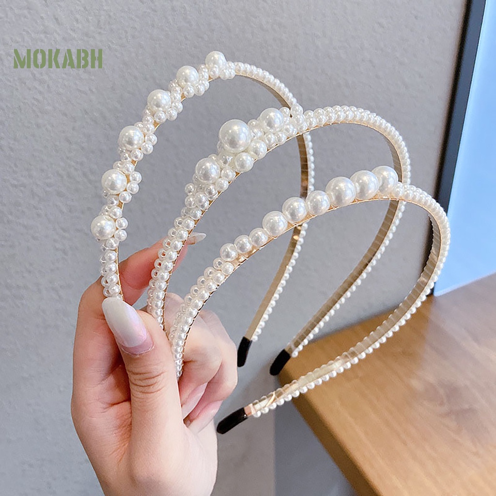 Băng Đô Cài Tóc Co Giãn Chống Trượt Trọng Lượng Nhẹ Màu Sắc Đơn Giản