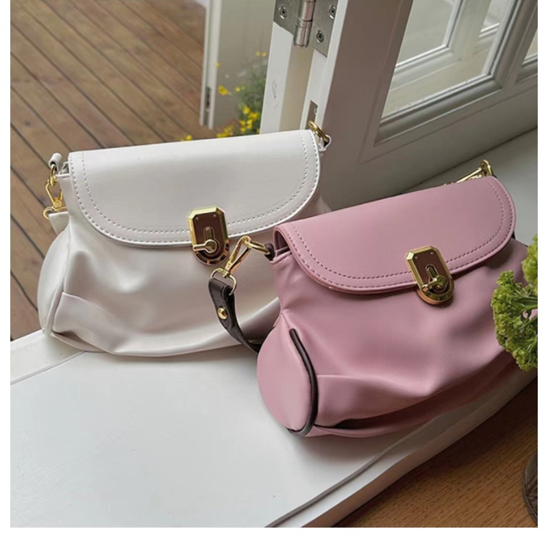 Túi Đeo Vai / Kẹp Nách Bằng Da Mềm Màu Tương Phản Nhẹ Nhàng Cho Nữ