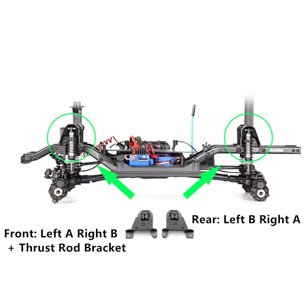 4 cái giá đỡ tháp giảm chấn phía trước và phía sau bằng nhôm cnc cho traxxas trx4 324 1/10 rc