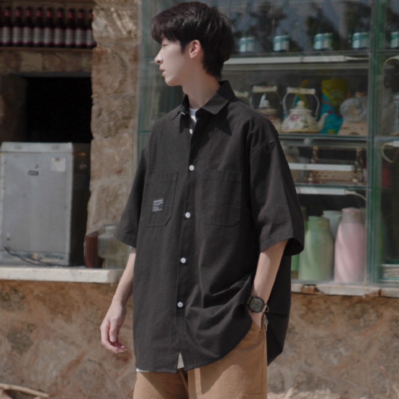 Ông Mr... Áo Sơ Mi Nam Ngắn Tay Phong Cách Mới Mùa Hè 230g