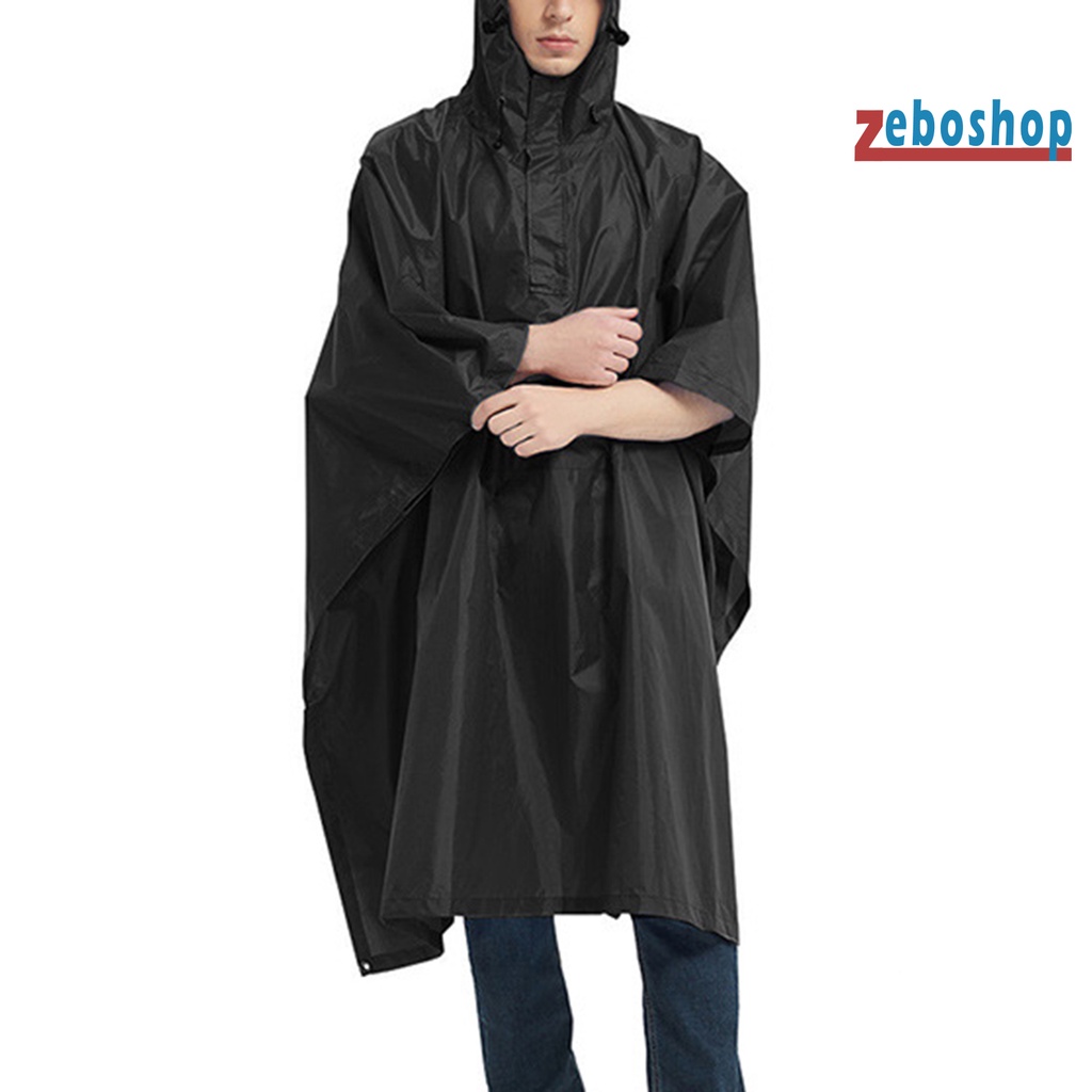 Áo Mưa Có Mũ Trùm Một Kích Thước Kẻ Sọc Phản Quang Unisex