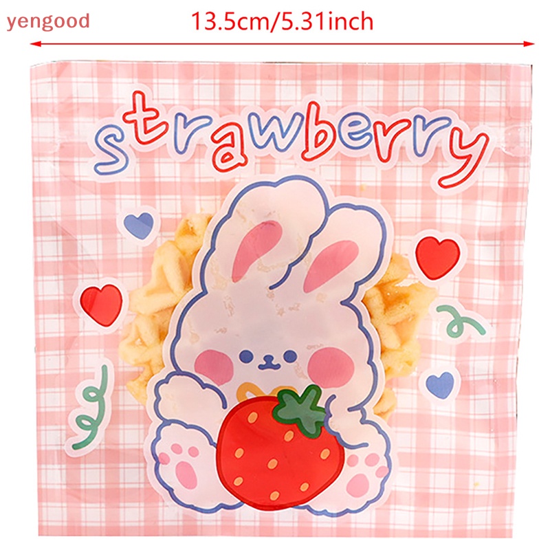 Set 10 Túi Đựng Bánh Kẹo Có Khóa Kéo Họa Tiết Hoạt Hình Dễ Thương