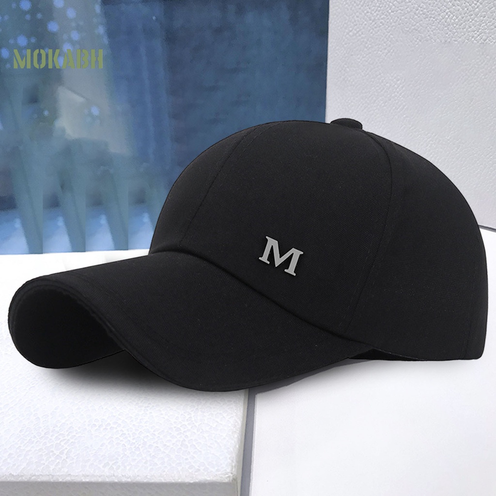 [Mok Abh] Mũ Lưỡi Trai Màu Trơn Chống Nắng Thoải Mái Có Lỗ Buộc Tóc Đuôi Ngựa Có Thể Điều Chỉnh Cho Nam Và Nữ