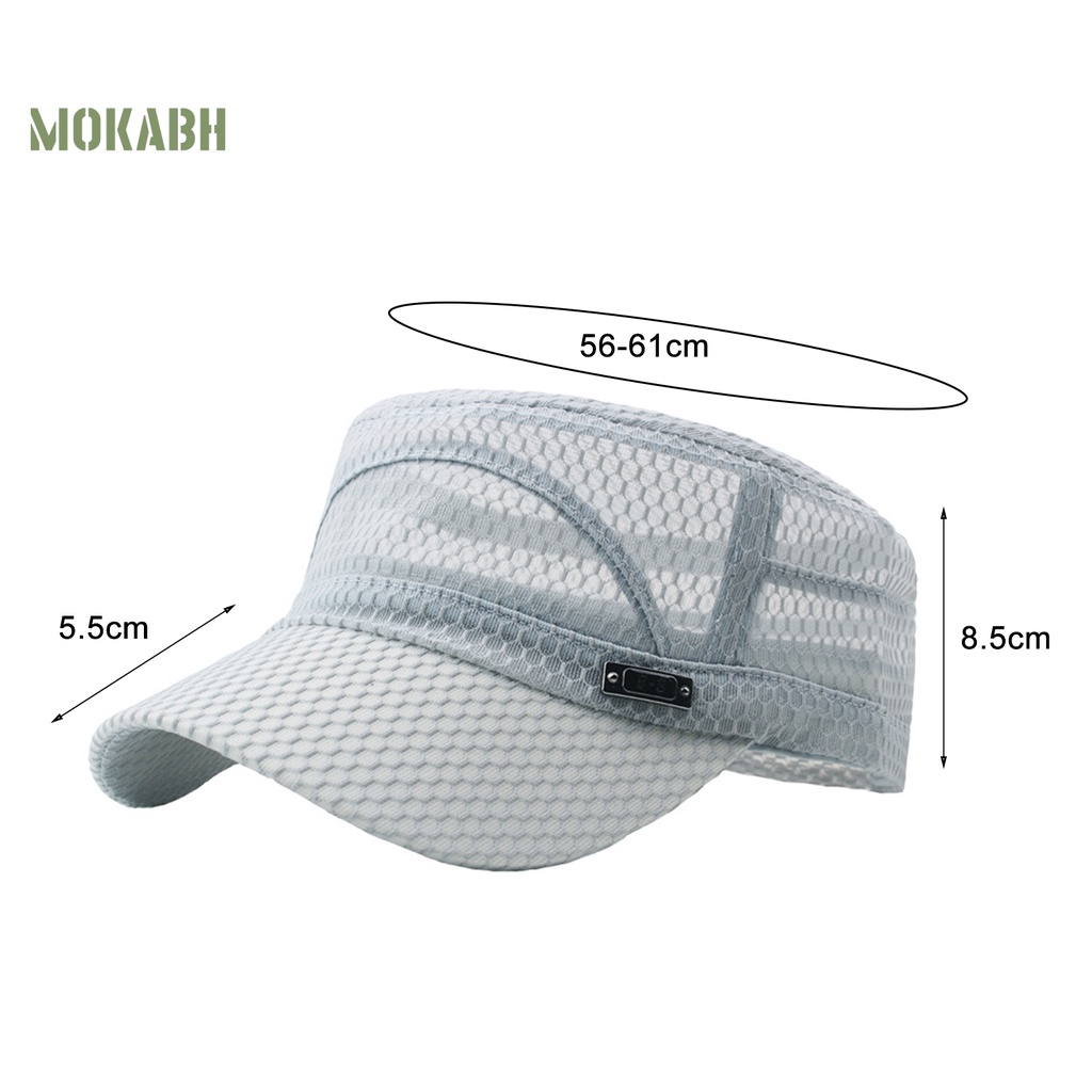 [Mok Abh] Mũ Lưỡi Trai Màu Trơn Thoáng Khí Trọng Lượng Nhẹ Dành Cho Nam