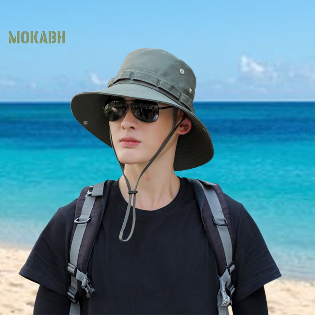 Mũ Tai Bèo Vành Rộng Màu Trơn Đơn Giản Điều Chỉnh Được Kích Thước Dành Cho Nam Và Nữ