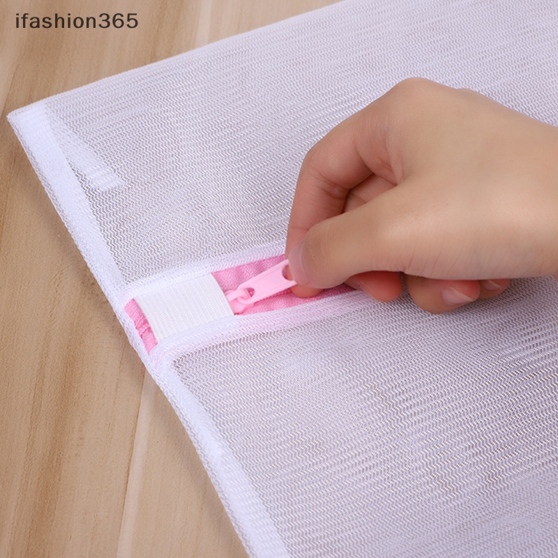 Túi Lưới Giặt Đồ Lót / Vớ Có Khóa Kéo 3 Kích Thước Tùy Chọn Tiện Dụng Thời Trang ifashion365