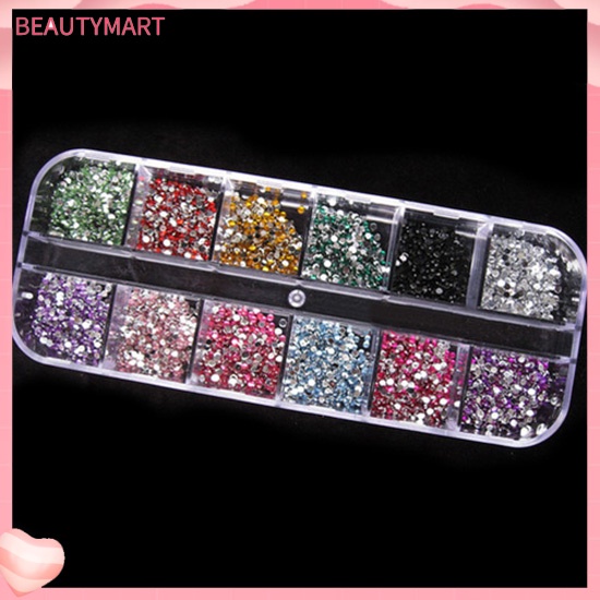 Bộ 1200 Hình Dán Móng Tay Acrylic 2mm Kèm Hộp Đựng Ốp