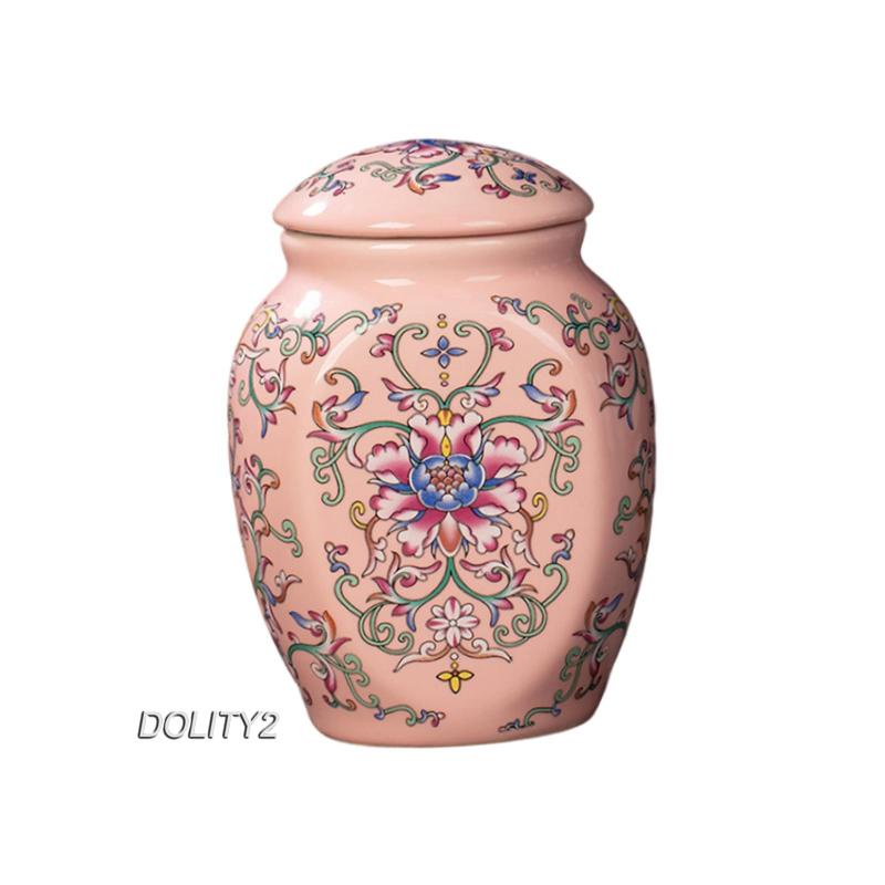 [Dolity2] Lọ Gốm Đựng Trà / Gừng Có Nắp Đậy Sắp Xếp Gọn Gàng Cho Phòng Kh