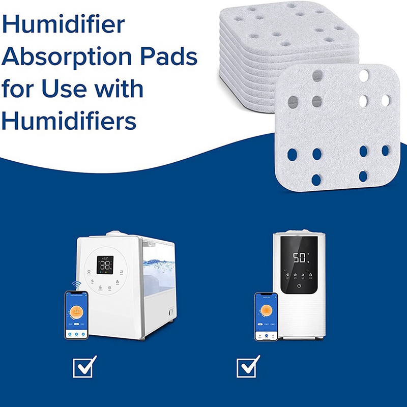Bộ 10 Miếng Lọc + 10 Miếng Đệm Hấp Thụ Độ Ẩm Thay Thế Cho Máy Tạo Độ Ẩm LEVOIT