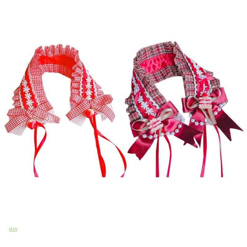 Băng Đô Ren Xếp Ly Nhiều Màu Sắc Phong Cách Lolita Dành Cho Nữ