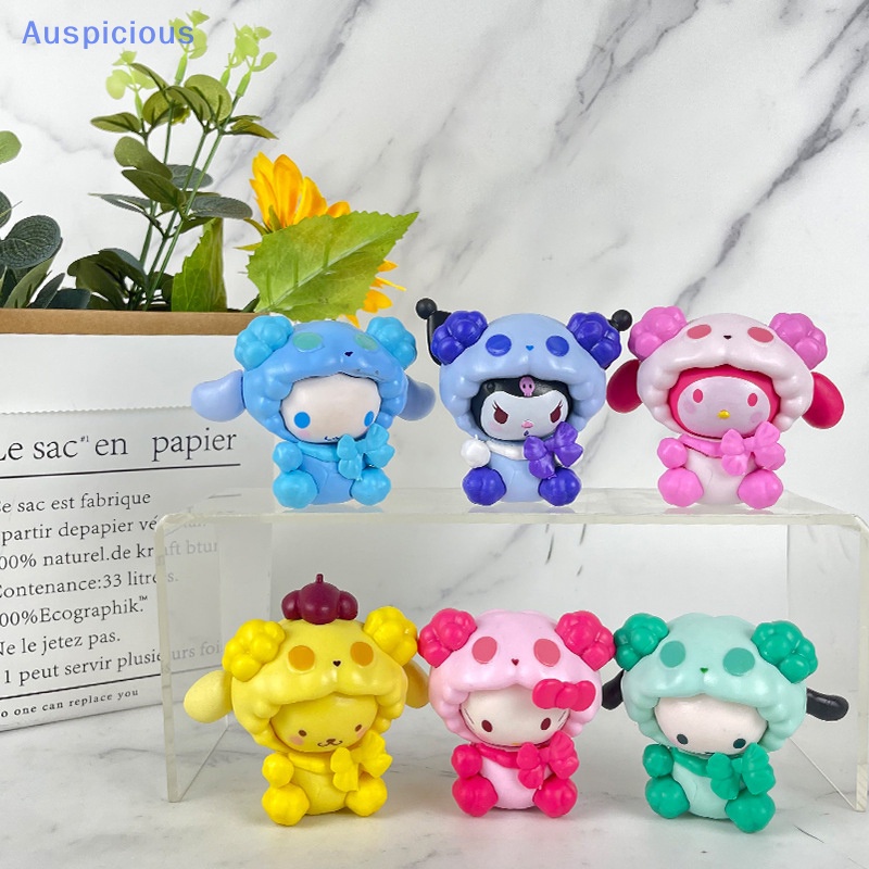 Set 6 Mô Hình Mèo Cinnamoroll Kuromi KT Mini Bằng Pvc