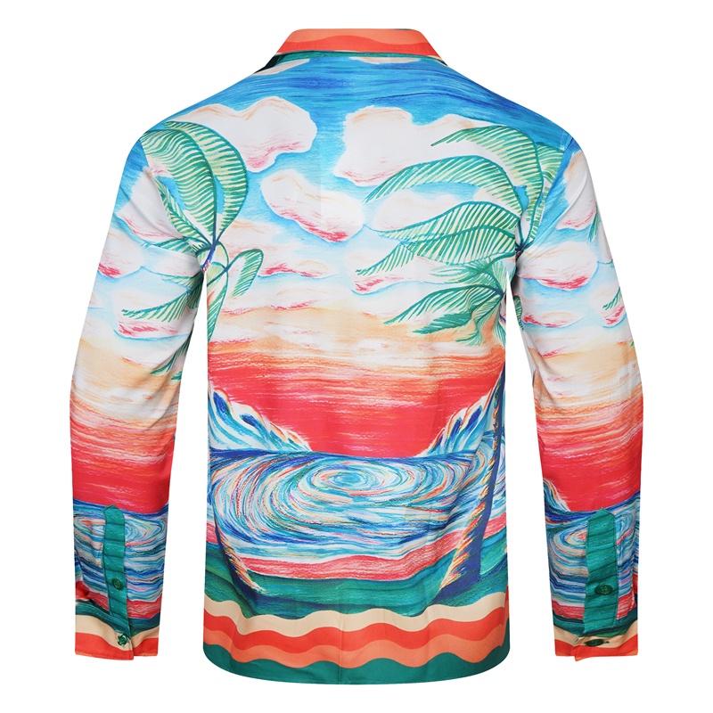 Ca-sa &amp; Blanca &amp; - Áo Sơ Mi Dài Tay In Tranh Sơn Dầu Cổ Điển Hợp Thời Trang Mới Nhất