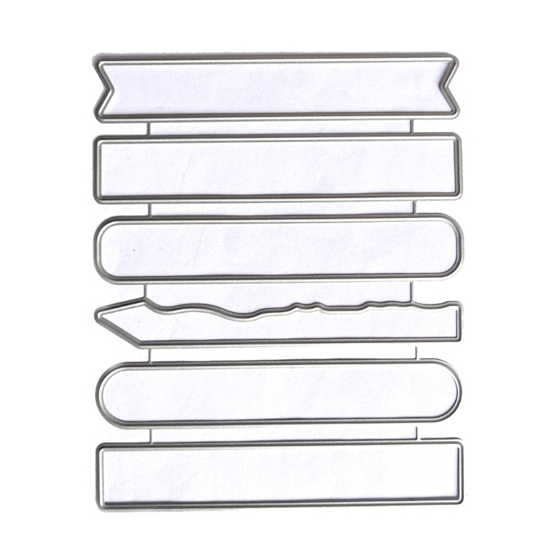 Khuôn Cắt Giấy Làm Từ Kim Loại Hình Chữ Nhật Trang Trí Scrapbook