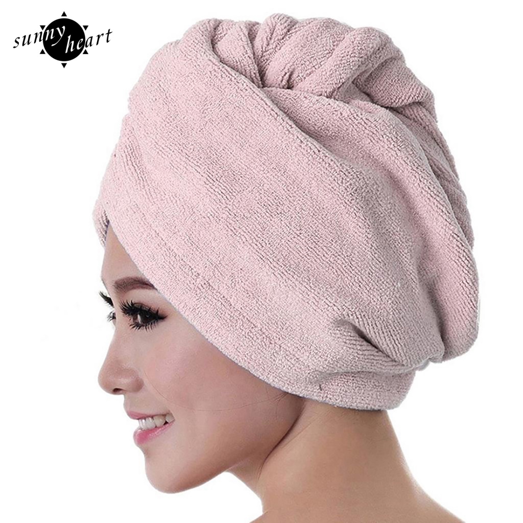 Khăn Quấn Tóc Bằng Sợi Micro Thấm Hút Nước Tốt Thoáng Khí Tiện Dụng Cho Nhà Tắm