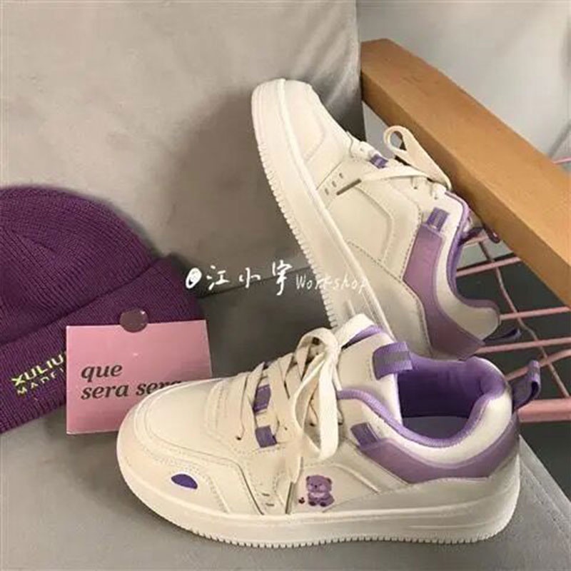 Qinos Giày Thể Thao Đế Dày Màu Trắng Và Đỏ Thời Trang Mới 2023 Dành Cho Bạn Nữ