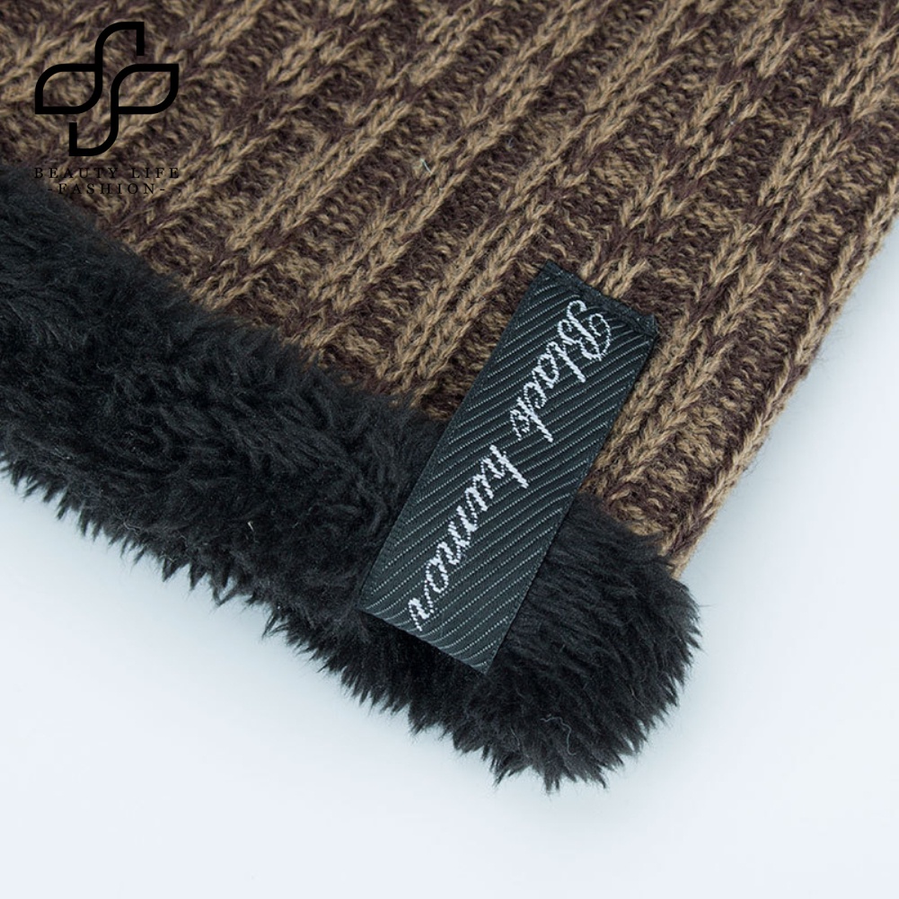 Mũ Len Dày Dặn Giữ Ấm Mùa Đông Phong Cách Hip Hop Thời Trang Cho Nam