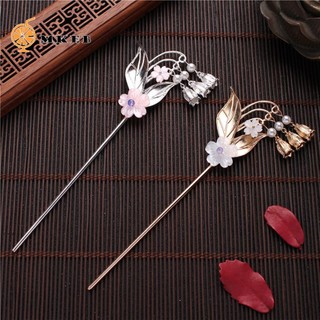Trâm cài tóc hình bướm đính ngọc trai nhân tạo phong cách vintage thời thượng 