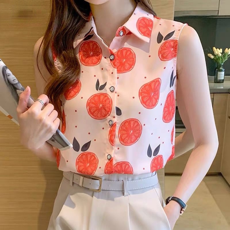 Áo Voan Không Tay Dáng Rộng Thời Trang Mùa Hè Dành Cho Nữ