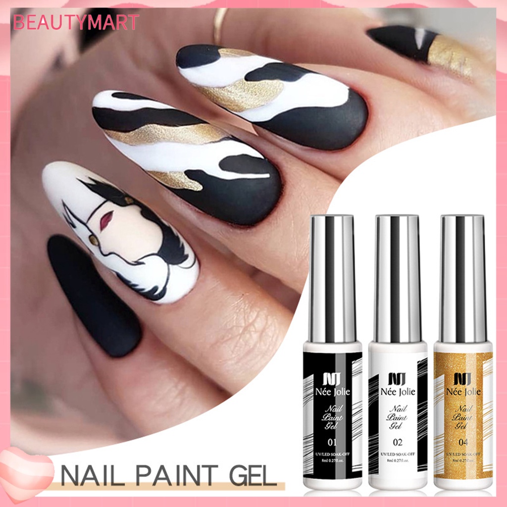 Gel Sơn Móng Tay 8ml Độ Đàn Hồi Cao Không Phai Tiện Dụng