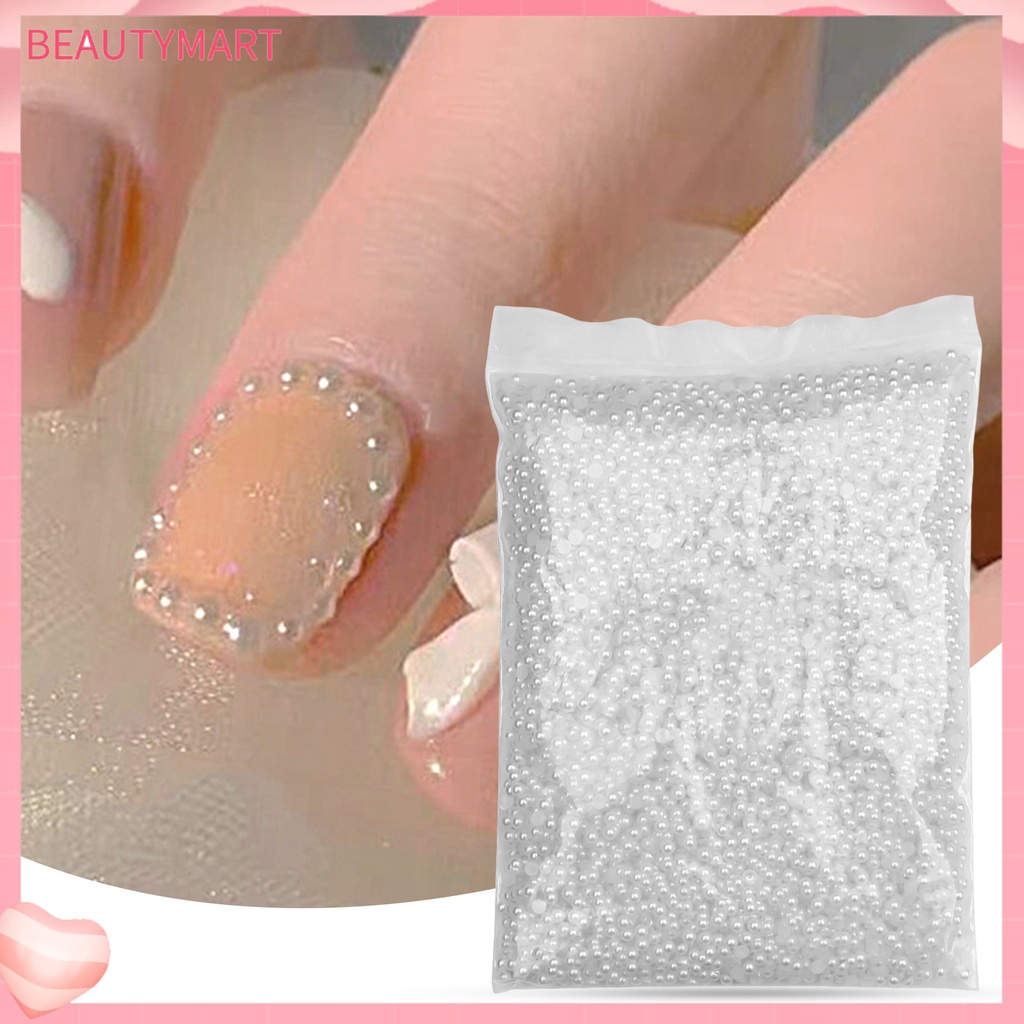 1 Túi Hạt Ngọc Trai Giả Mini Trang Trí Móng Tay Nghệ Thuật Ba Chiều