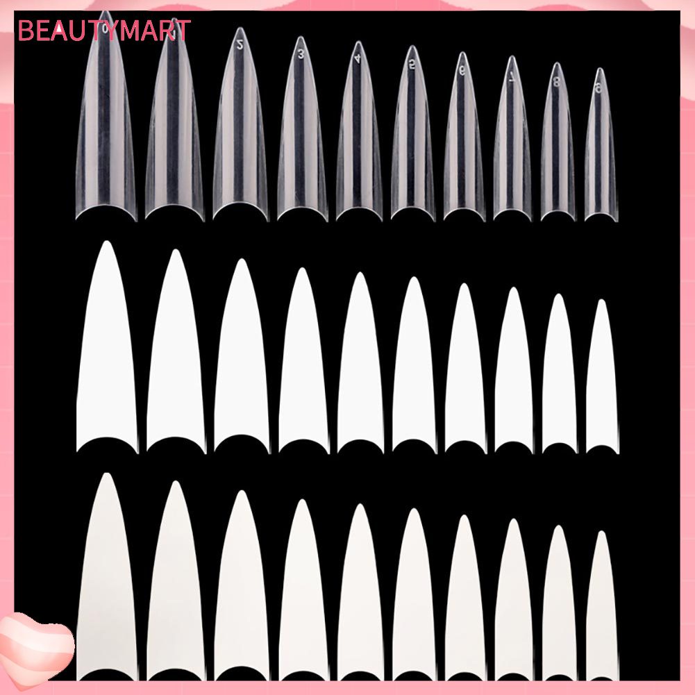 Bộ 600 Móng Tay Giả Che Phủ Toàn Diện Đầu Nhọn