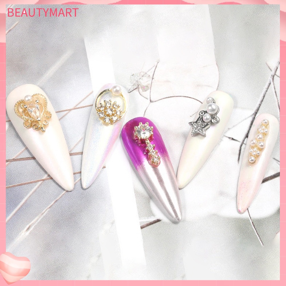 Set 2 Phụ Kiện Trang Trí Móng Tay Đính Đá Zircon Sang Trọng