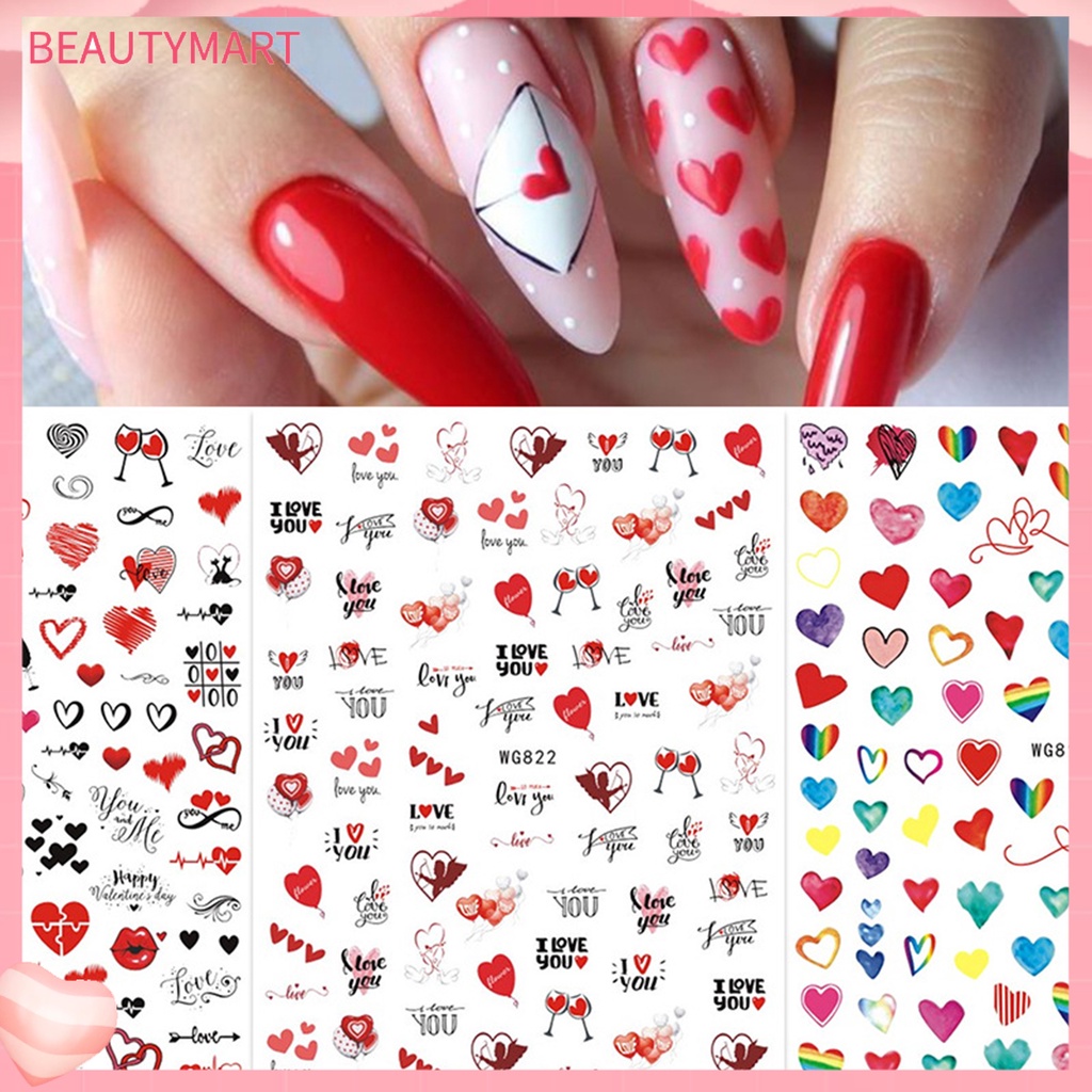 Miếng Dán Trang Trí Móng Nghệ Thuật Tạo Hiệu Ứng 3D Lãng Mạn Siêu Mỏng Cho Nữ