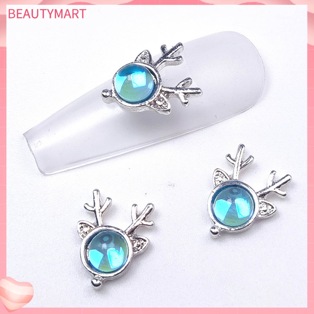 Set 10 Phụ Kiện Trang Trí Móng Tay 3D Hình Sừng Hươu Cho Nữ