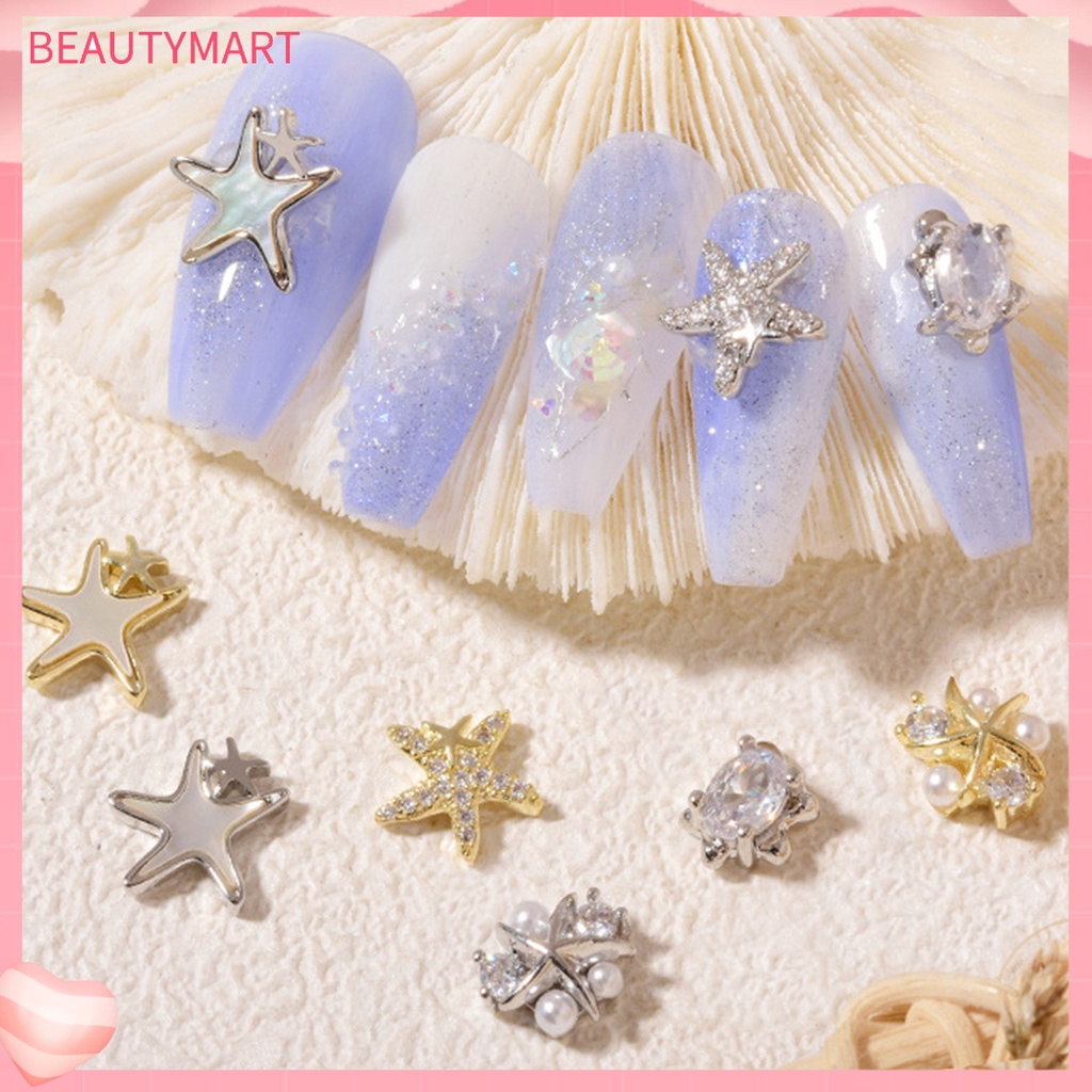 Phụ Kiện Đá Trang Trí Móng Tay Hình Sao Biển Lấp Lánh DIY