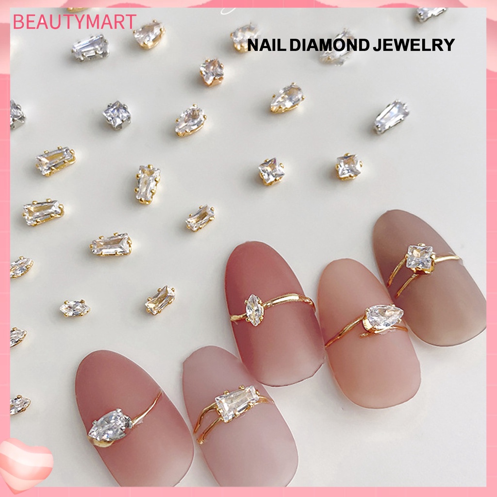 Set 20 Phụ Kiện Đính Đá Zircon Trang Trí Móng Tay Nghệ Thuật Cho Nữ