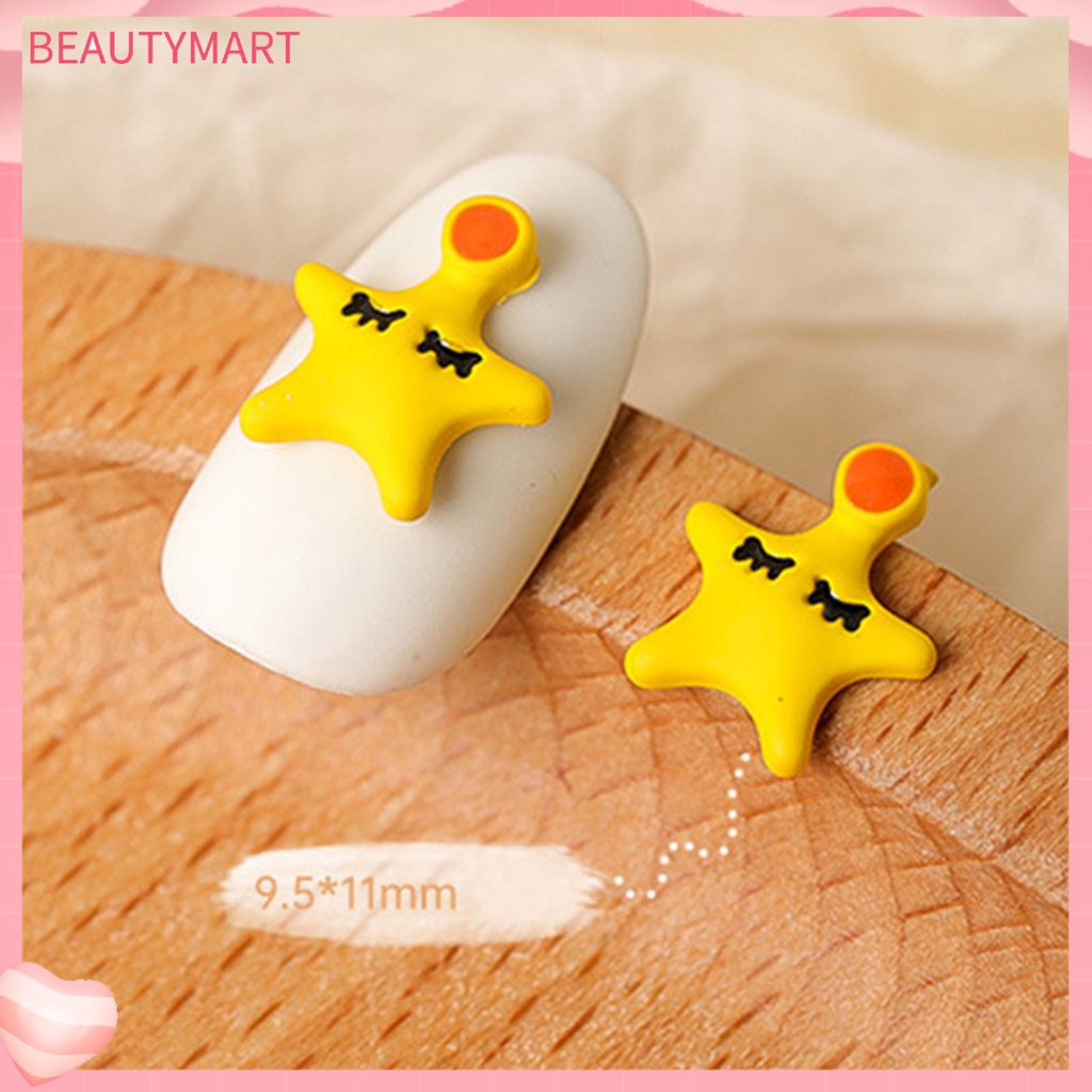 Bộ 5 Phụ Kiện Trang Trí Móng Tay Bằng Nhựa Hình Động Vật Hoạt Hình Dễ Thương