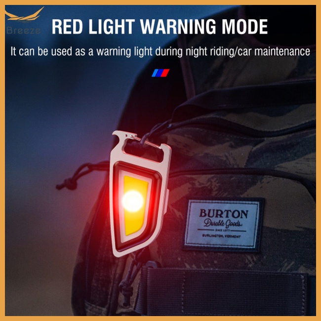 Móc Khóa Đèn Pin Led Cob Hít Nam Châm Đa Năng