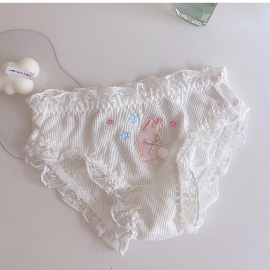 Quần Lót Ren Mỏng Thoáng Khí In Họa Tiết Hoạt Hình Phong Cách Lolita Nhật Bản Dễ Thương Cho Nữ