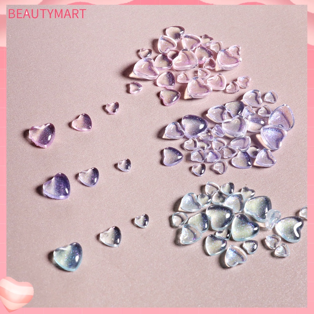 1 Hộp Phụ Kiện Trang Trí Móng Tay 3D Hình Trái Tim Tinh Tế Chống Nước