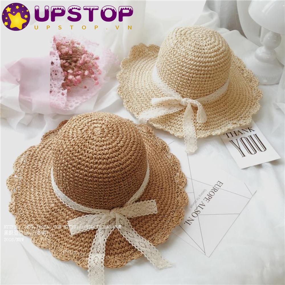 Mũ Rộng Vành Che Nắng Thiết Kế Đục Lỗ Thời Trang Đi Biển Mùa Hè