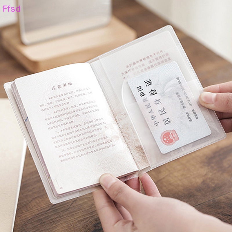 {Ffsd} Vỏ Bọc Hộ Chiếu Trong Suốt Chống Thấm Nước Bảo Vệ Tài Liệu * Bán Chạy
