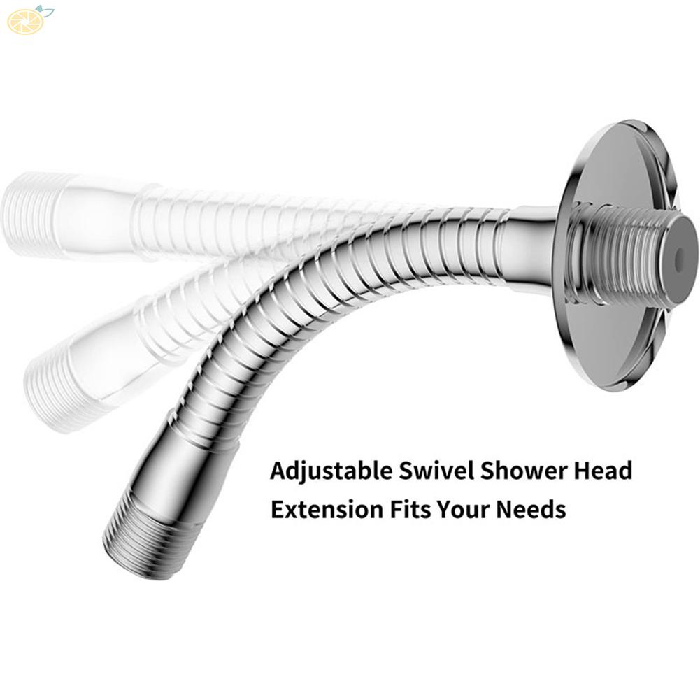 【VARSTR】Shower Tube Stainless Steel Swivel 10*5*5cm Adjustable Chrome Fixtures